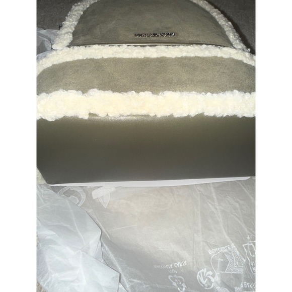 Michael Kors Rhea Medium Backpack Olive Green Suede NWT New with Tags - Picture 7 of 11
